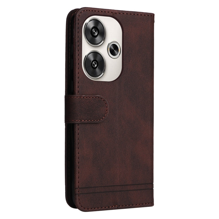 For Xiaomi Poco F6 Skin Feel Life Tree Metal Button Leather Phone Case