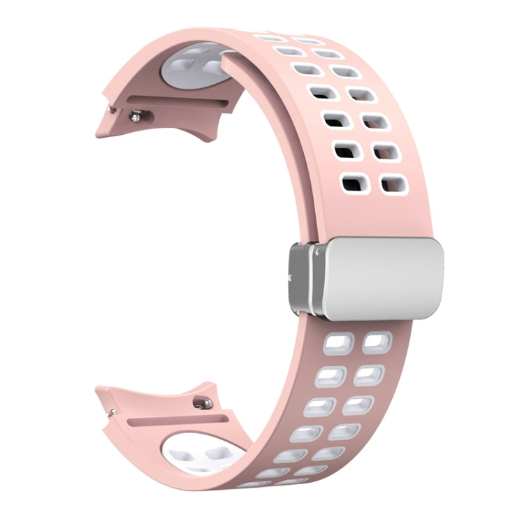 For Samsung Galaxy Watch5 Double-row Hole Folding Buckle Silicone Watch Band