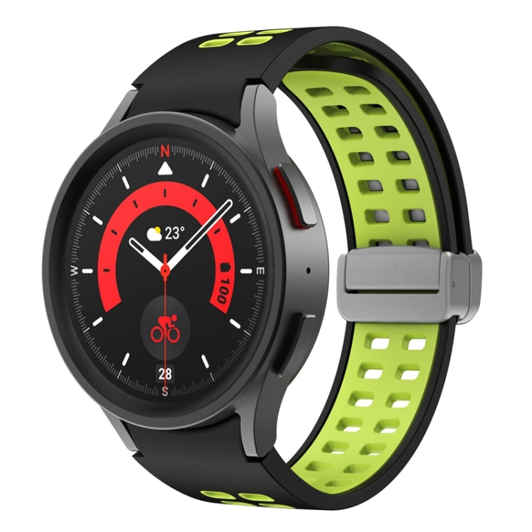 For Samsung Galaxy Watch5 Double-row Hole Folding Buckle Silicone Watch Band