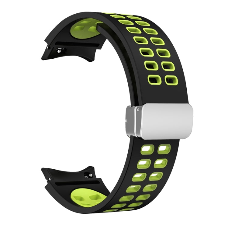 For Samsung Galaxy Watch5 Double-row Hole Folding Buckle Silicone Watch Band