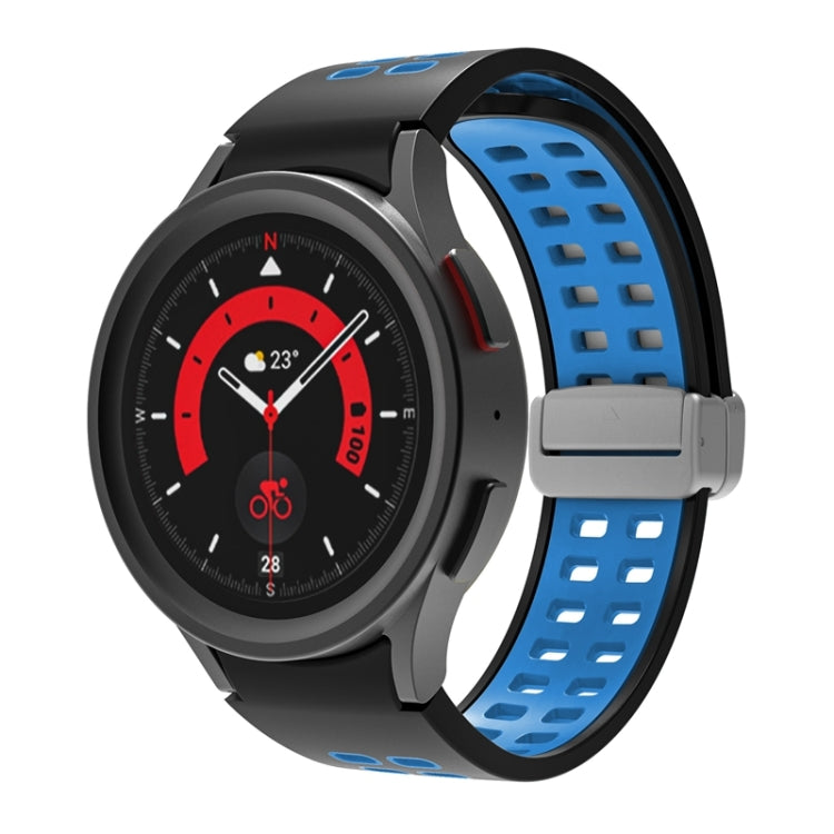 For Samsung Galaxy Watch5 Double-row Hole Folding Buckle Silicone Watch Band