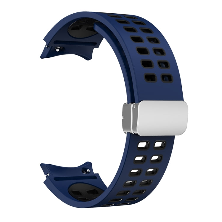 For Samsung Galaxy Watch5 Double-row Hole Folding Buckle Silicone Watch Band