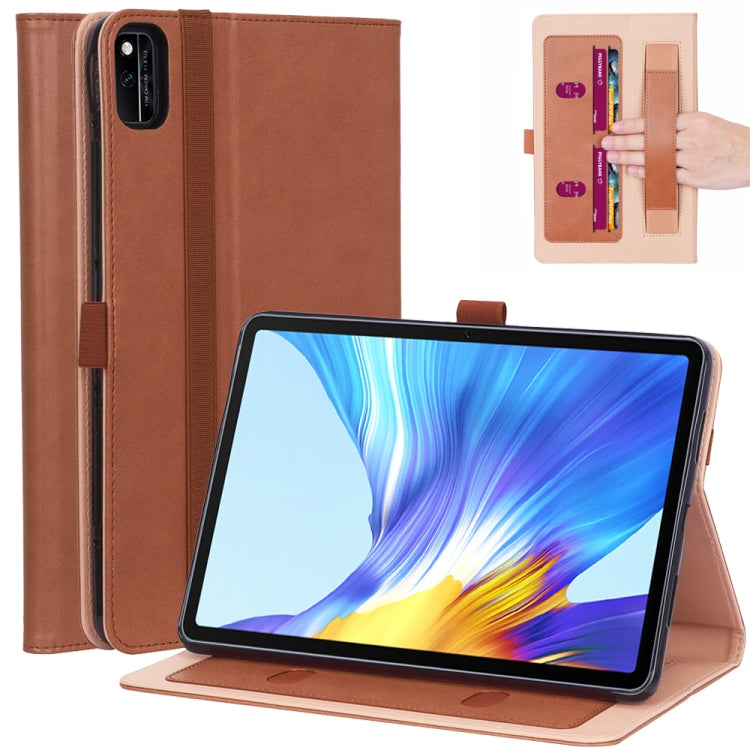 WY-2099 For Huawei Honor V6 10.4 inch 2020 Business Retro Texture Horizontal Flip Leather Case with Holder & Card Slots & Hand Strap