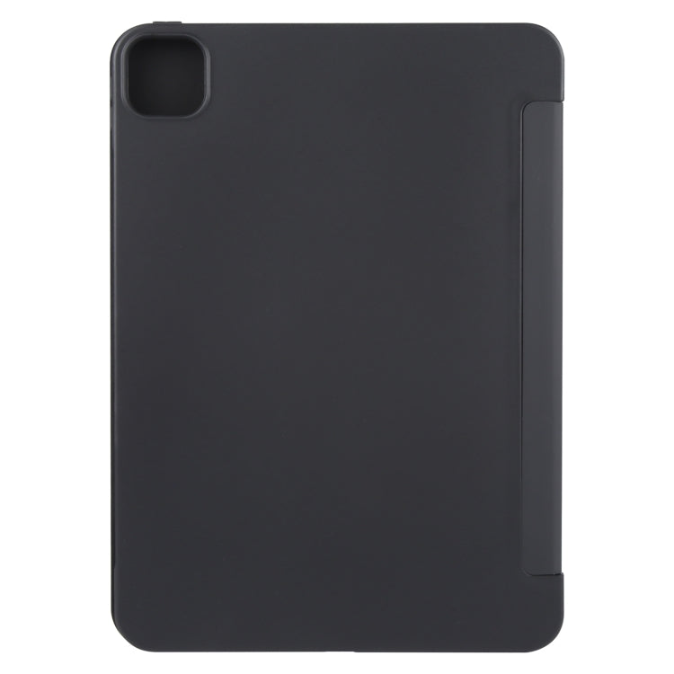 For iPad Pro 11 2025 / 2024 GEBEI 3-folding Holder Shockproof Flip Leather Tablet Case