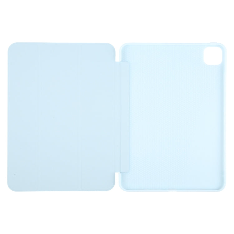 For iPad Pro 11 2025 / 2024 GEBEI 3-folding Holder Shockproof Flip Leather Tablet Case