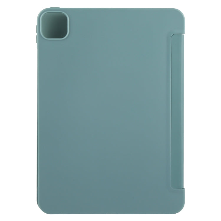 For iPad Pro 11 2025 / 2024 GEBEI 3-folding Holder Shockproof Flip Leather Tablet Case