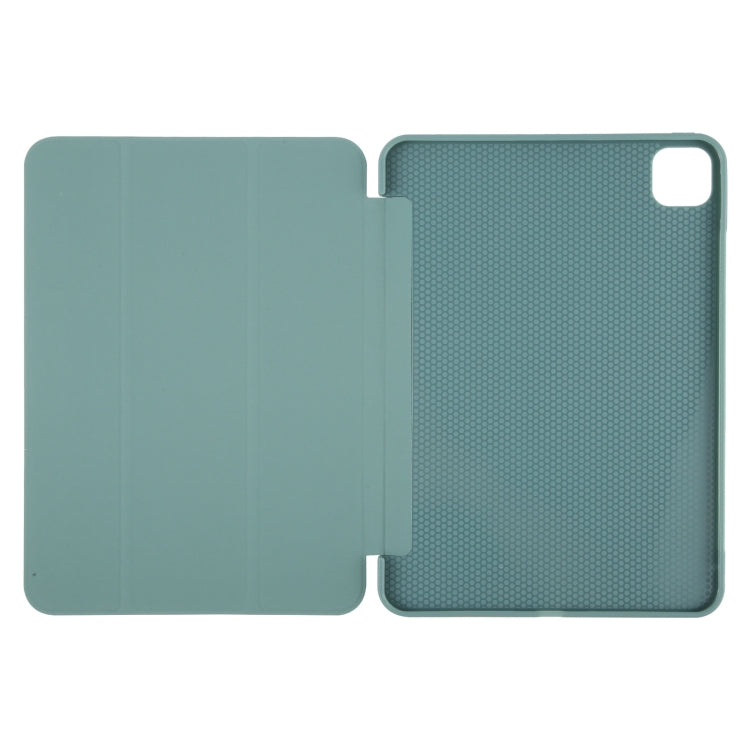 For iPad Pro 11 2025 / 2024 GEBEI 3-folding Holder Shockproof Flip Leather Tablet Case