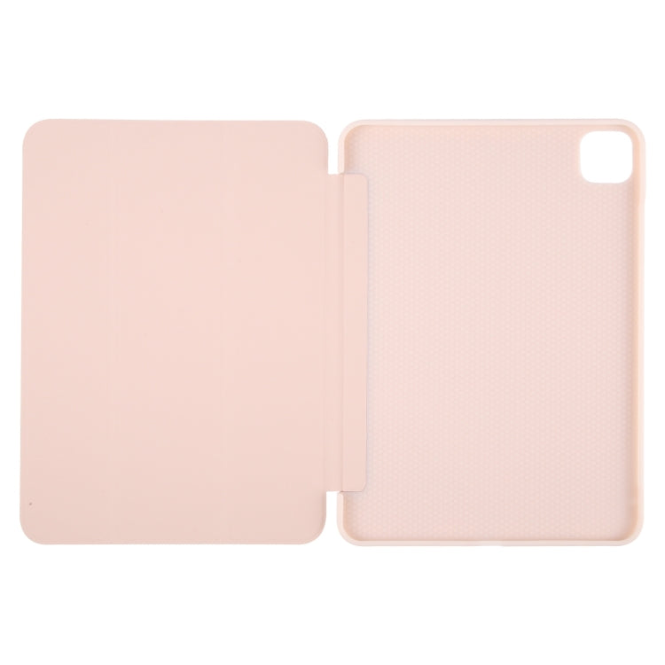 For iPad Pro 11 2025 / 2024 GEBEI 3-folding Holder Shockproof Flip Leather Tablet Case