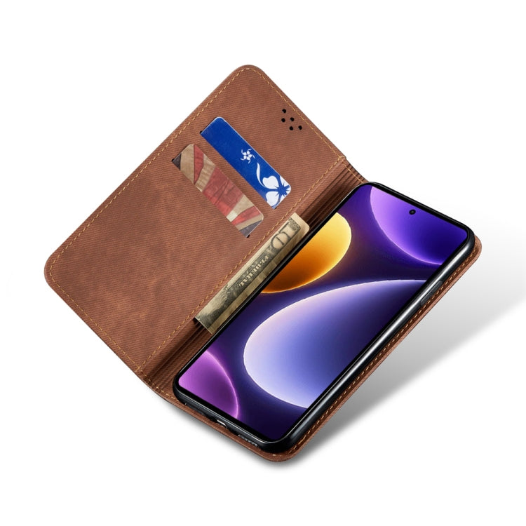 For Xiaomi Redmi Note 12 Turbo / Poco F5 Denim Texture Casual Style Flip Leather Phone Case