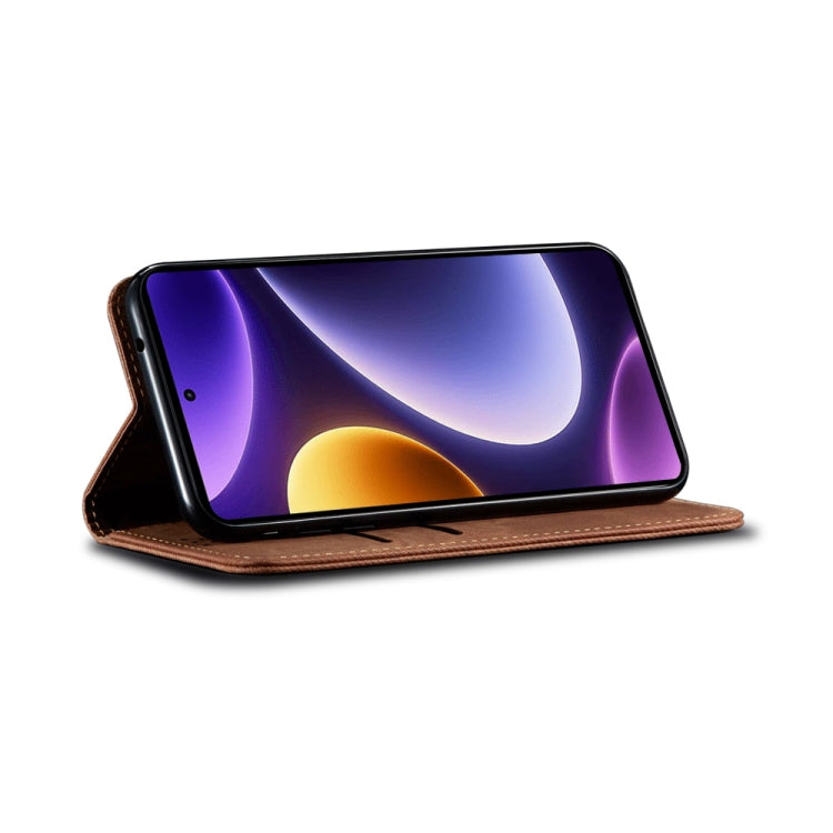 For Xiaomi Redmi Note 12 Turbo / Poco F5 Denim Texture Casual Style Flip Leather Phone Case