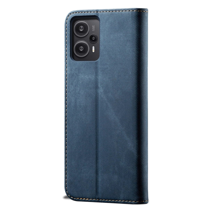 For Xiaomi Redmi Note 12 Turbo / Poco F5 Denim Texture Casual Style Flip Leather Phone Case