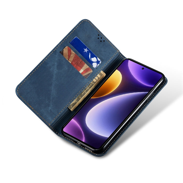 For Xiaomi Redmi Note 12 Turbo / Poco F5 Denim Texture Casual Style Flip Leather Phone Case