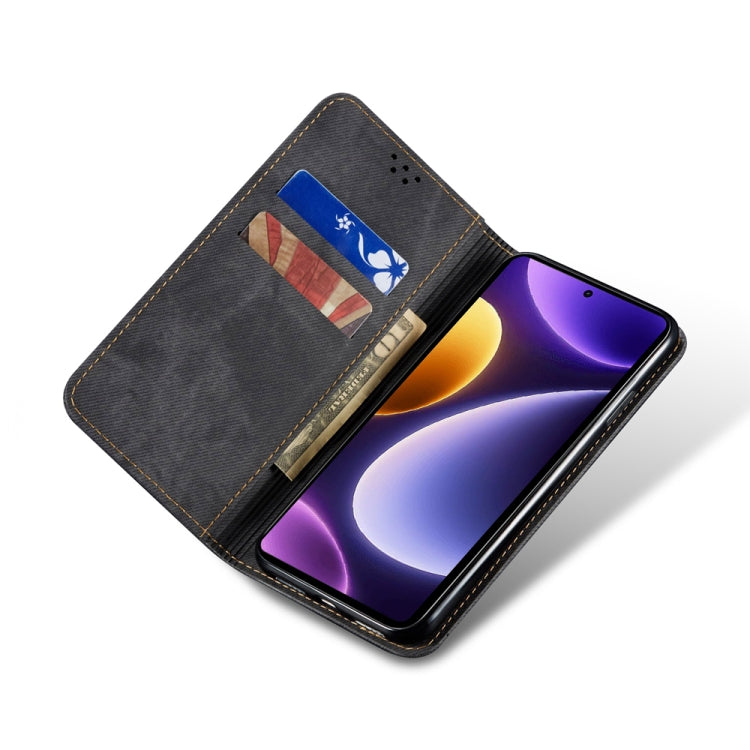 For Xiaomi Redmi Note 12 Turbo / Poco F5 Denim Texture Casual Style Flip Leather Phone Case