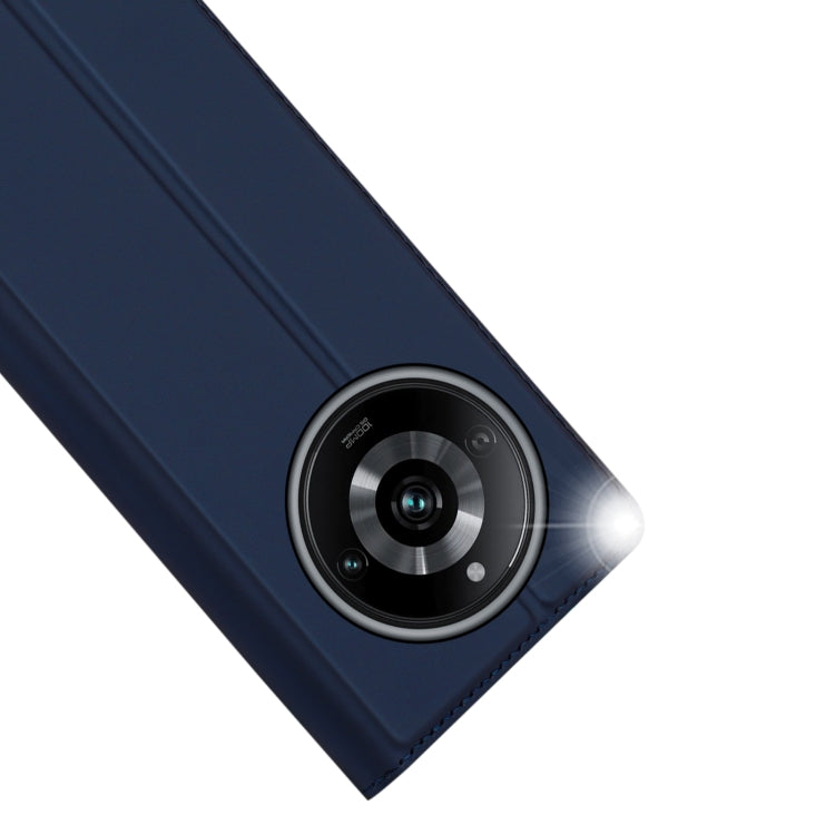 For Realme 11 Pro / 11 Pro+ DUX DUCIS Skin Pro Series Flip Leather Phone Case(Blue)