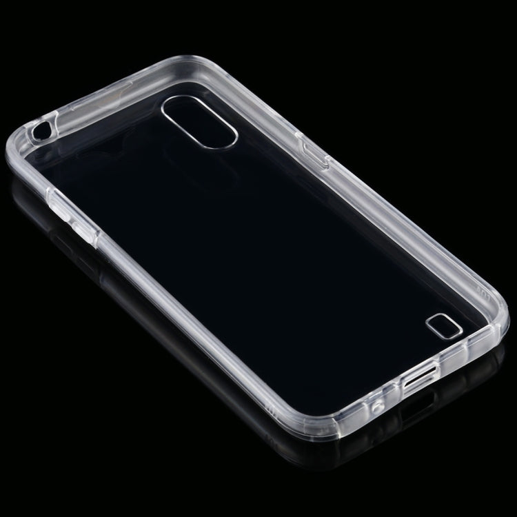 For Samsung Galaxy A01 PC+TPU Ultra-Thin Double-Sided All-Inclusive Transparent Mobile Phone Case