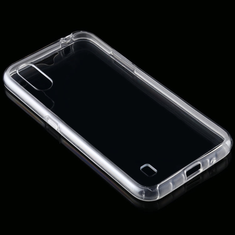 For Samsung Galaxy A01 PC+TPU Ultra-Thin Double-Sided All-Inclusive Transparent Mobile Phone Case