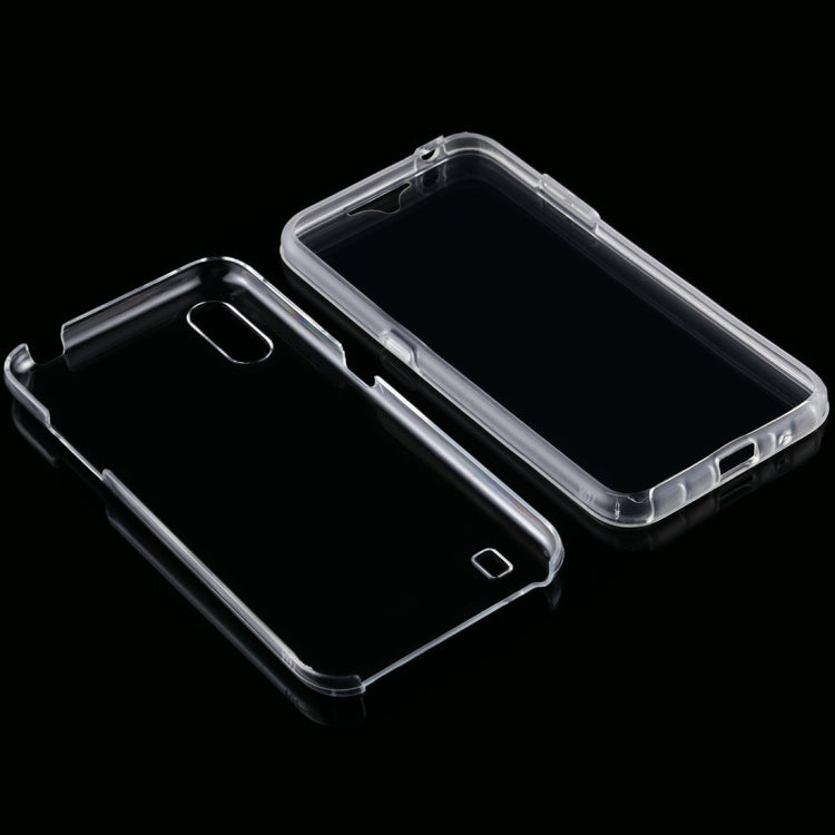 For Samsung Galaxy A01 PC+TPU Ultra-Thin Double-Sided All-Inclusive Transparent Mobile Phone Case