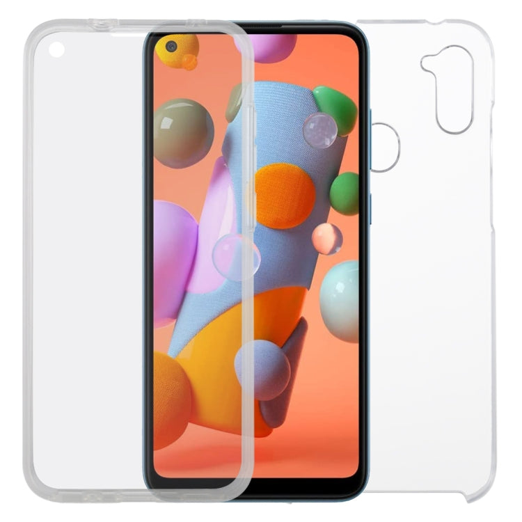 For Samsung Galaxy A11 PC+TPU Ultra-Thin Double-Sided All-Inclusive Transparent Mobile Phone Case
