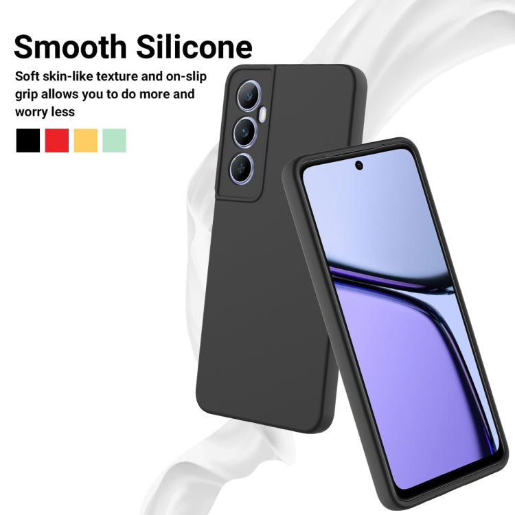 For Realme C65 4G Solid Color Liquid Silicone Dropproof Full Coverage Phone Case