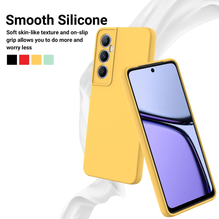 For Realme C65 4G Solid Color Liquid Silicone Dropproof Full Coverage Phone Case