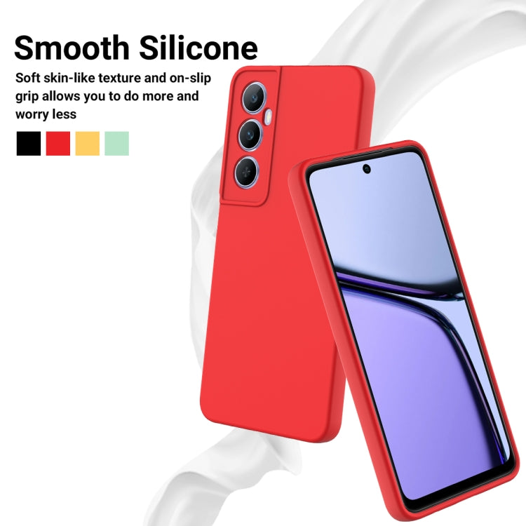 For Realme C65 4G Solid Color Liquid Silicone Dropproof Full Coverage Phone Case