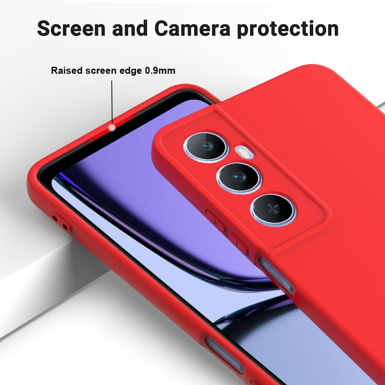 For Realme C65 4G Solid Color Liquid Silicone Dropproof Full Coverage Phone Case