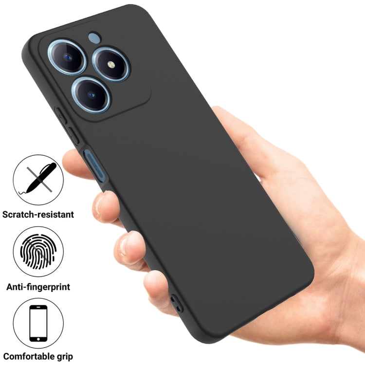 For Realme C63 / Narzo N63 Solid Color Liquid Silicone Dropproof Full Coverage Phone Case
