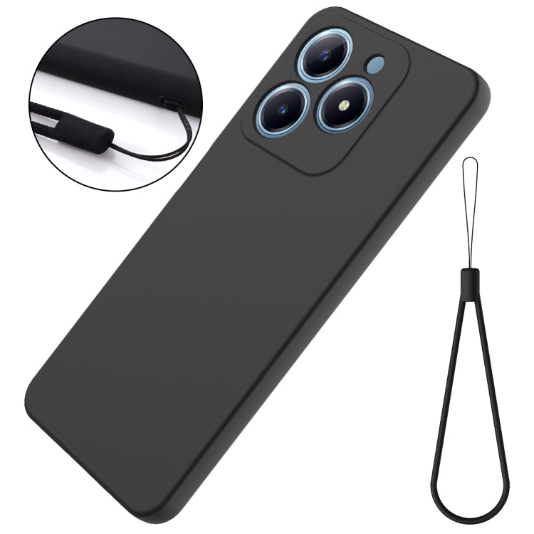 For Realme C63 / Narzo N63 Solid Color Liquid Silicone Dropproof Full Coverage Phone Case