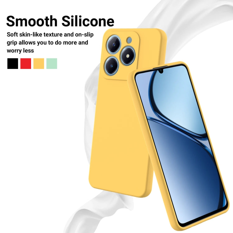 For Realme C63 / Narzo N63 Solid Color Liquid Silicone Dropproof Full Coverage Phone Case