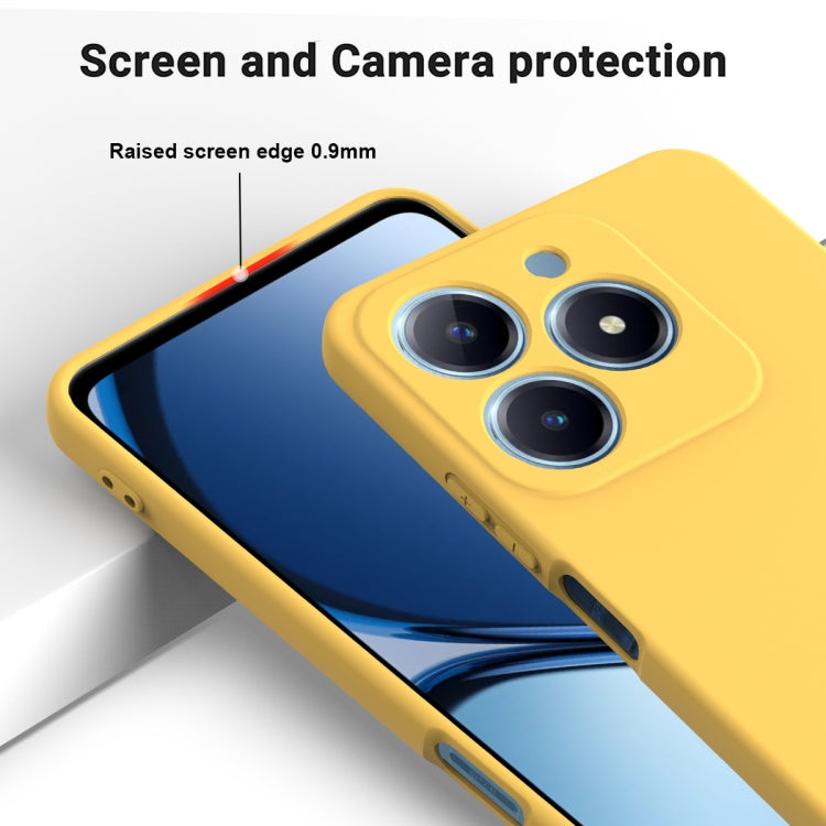 For Realme C63 / Narzo N63 Solid Color Liquid Silicone Dropproof Full Coverage Phone Case