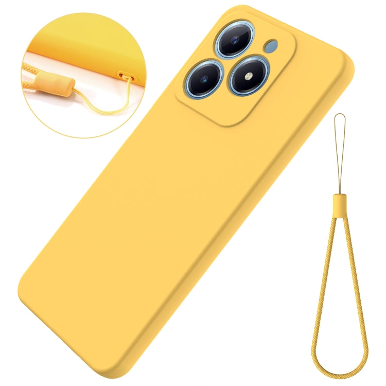 For Realme C63 / Narzo N63 Solid Color Liquid Silicone Dropproof Full Coverage Phone Case