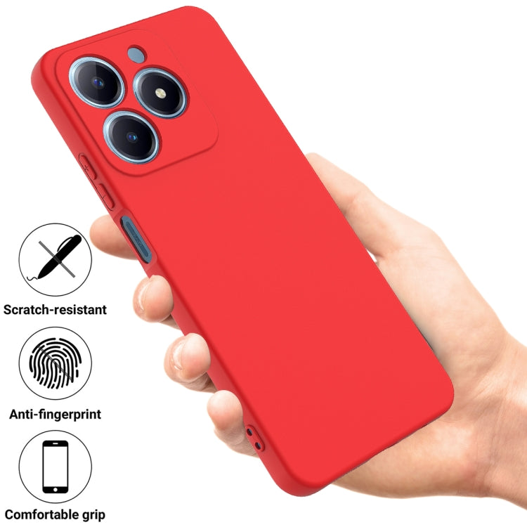 For Realme C63 / Narzo N63 Solid Color Liquid Silicone Dropproof Full Coverage Phone Case