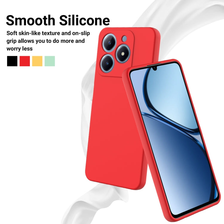 For Realme C63 / Narzo N63 Solid Color Liquid Silicone Dropproof Full Coverage Phone Case