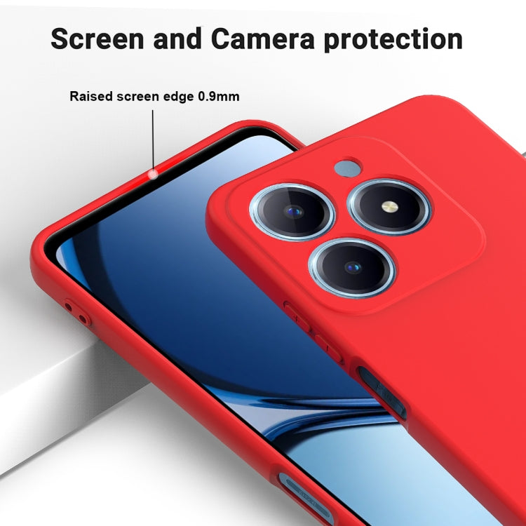 For Realme C63 / Narzo N63 Solid Color Liquid Silicone Dropproof Full Coverage Phone Case