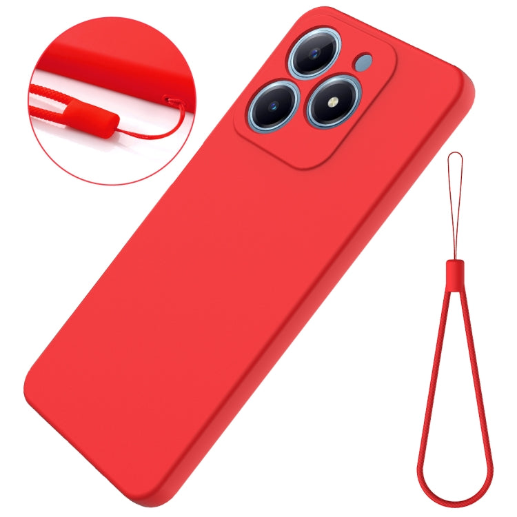 For Realme C63 / Narzo N63 Solid Color Liquid Silicone Dropproof Full Coverage Phone Case