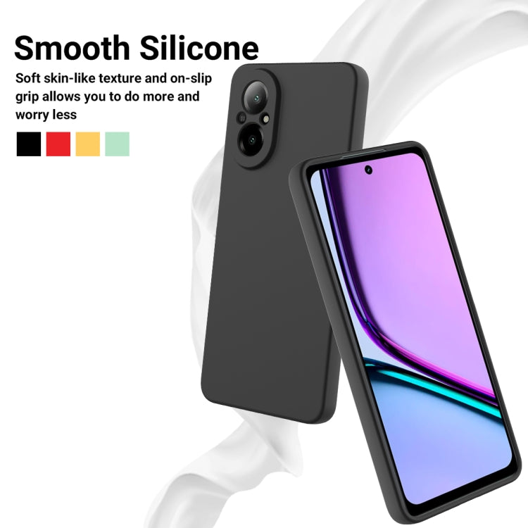 For Realme 12 Lite Solid Color Liquid Silicone Dropproof Full Coverage Phone Case