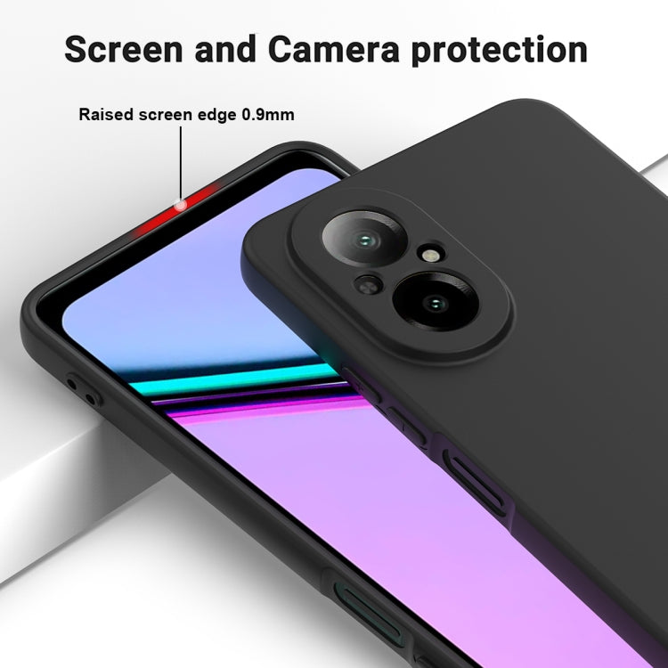 For Realme 12 Lite Solid Color Liquid Silicone Dropproof Full Coverage Phone Case