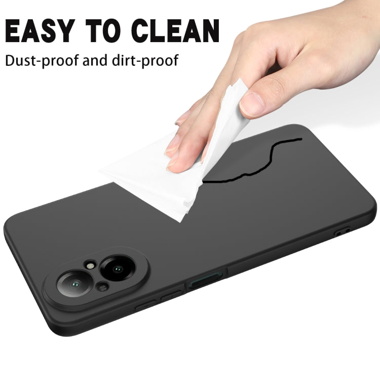 For Realme 12 Lite Solid Color Liquid Silicone Dropproof Full Coverage Phone Case
