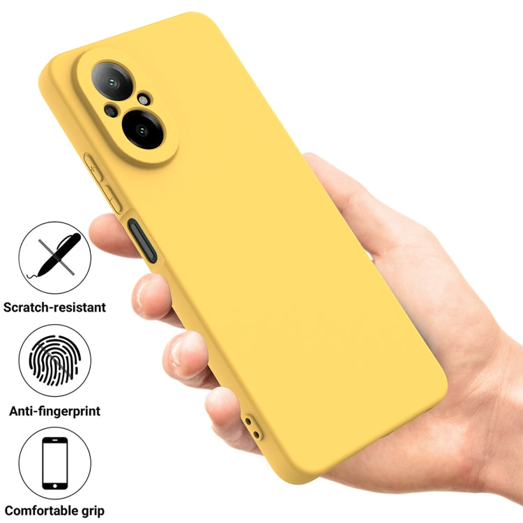 For Realme 12 Lite Solid Color Liquid Silicone Dropproof Full Coverage Phone Case