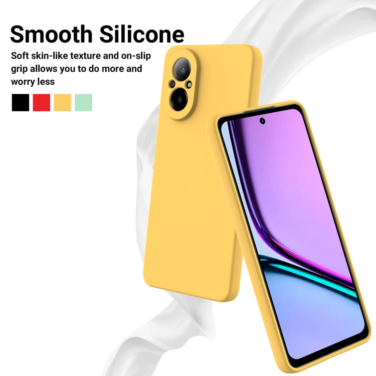 For Realme 12 Lite Solid Color Liquid Silicone Dropproof Full Coverage Phone Case