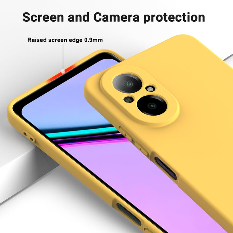 For Realme 12 Lite Solid Color Liquid Silicone Dropproof Full Coverage Phone Case