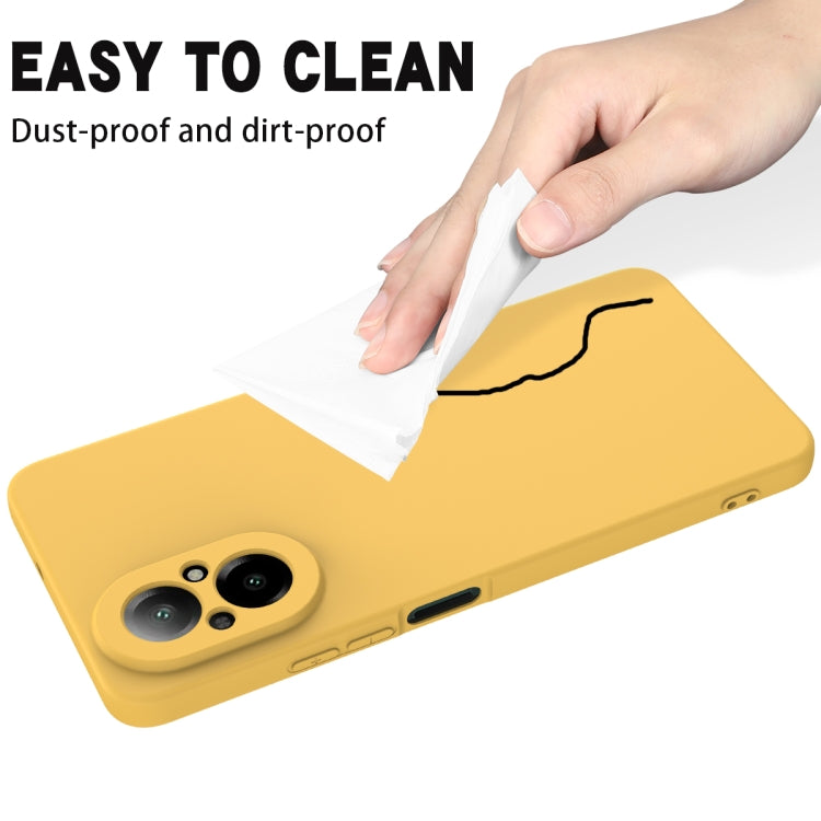 For Realme 12 Lite Solid Color Liquid Silicone Dropproof Full Coverage Phone Case
