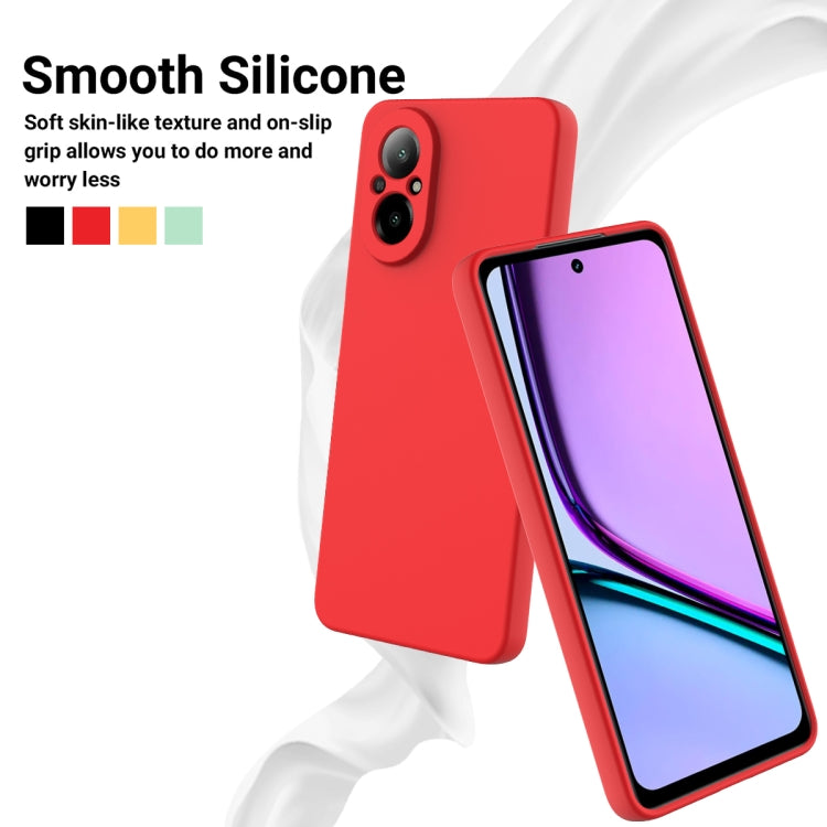 For Realme 12 Lite Solid Color Liquid Silicone Dropproof Full Coverage Phone Case