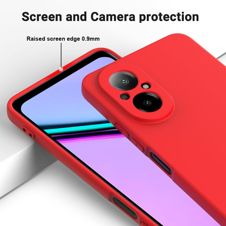 For Realme 12 Lite Solid Color Liquid Silicone Dropproof Full Coverage Phone Case