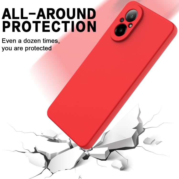 For Realme 12 Lite Solid Color Liquid Silicone Dropproof Full Coverage Phone Case