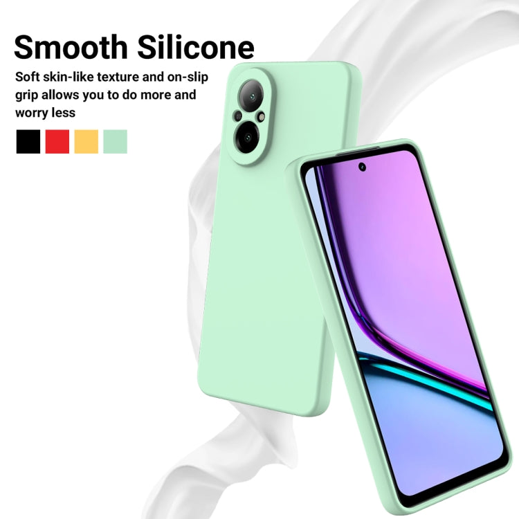 For Realme 12 Lite Solid Color Liquid Silicone Dropproof Full Coverage Phone Case
