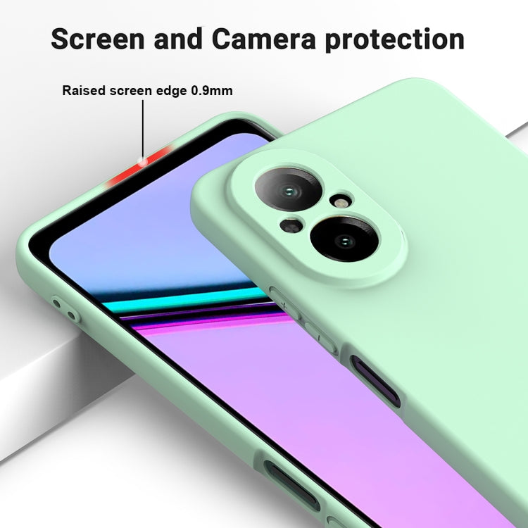 For Realme 12 Lite Solid Color Liquid Silicone Dropproof Full Coverage Phone Case