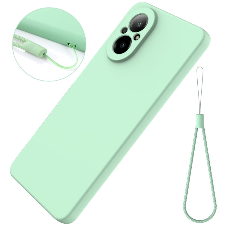 For Realme 12 Lite Solid Color Liquid Silicone Dropproof Full Coverage Phone Case