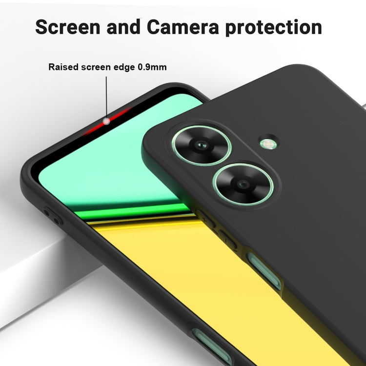 For Realme C61 India / Narzo N61 Solid Color Liquid Silicone Dropproof Full Coverage Phone Case