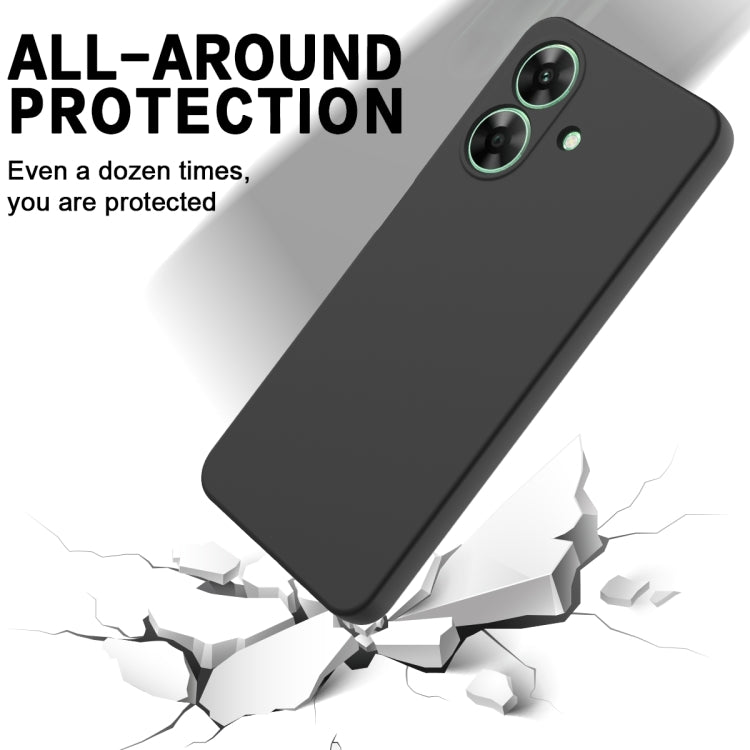 For Realme C61 India / Narzo N61 Solid Color Liquid Silicone Dropproof Full Coverage Phone Case